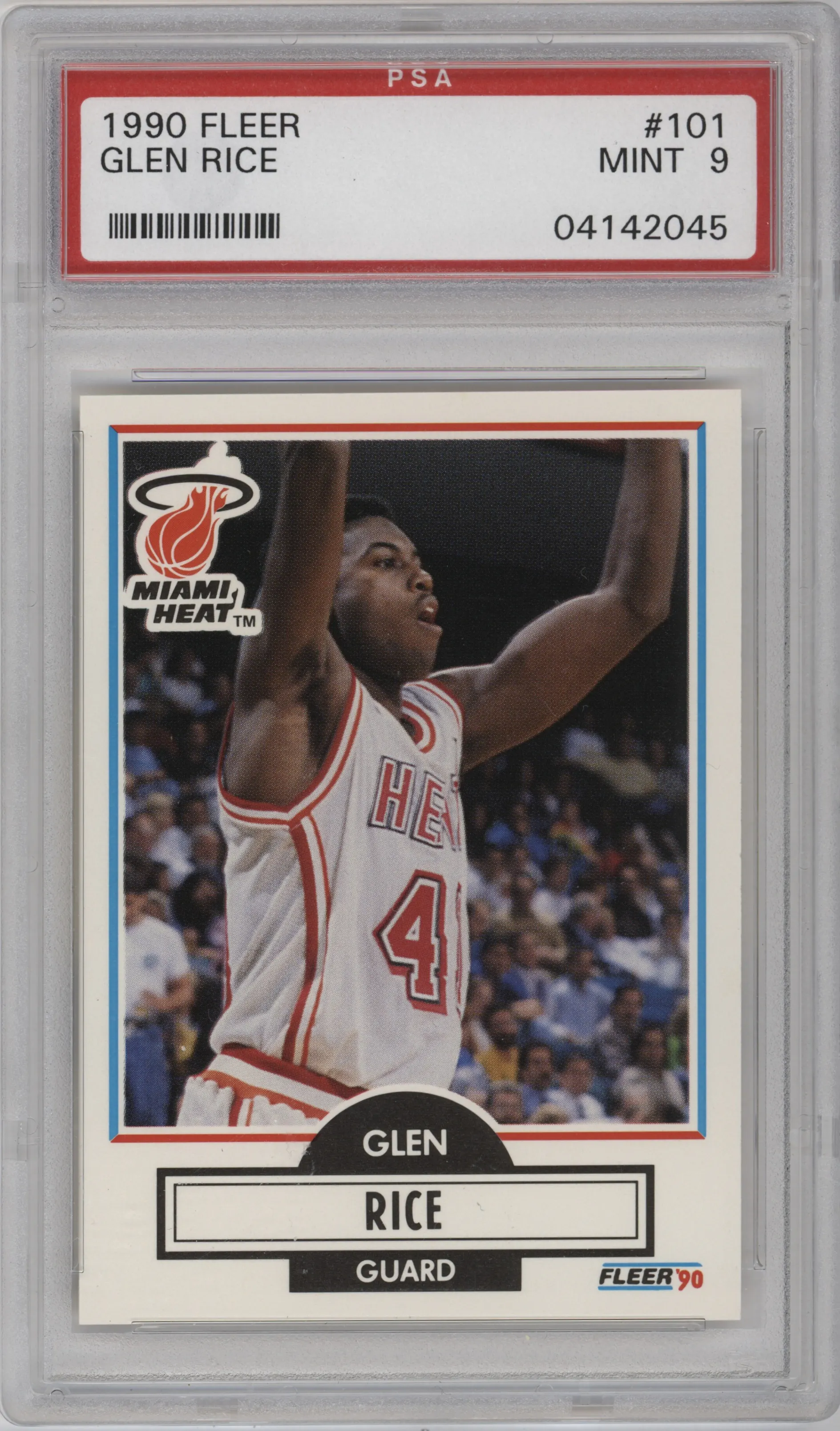 1990 Fleer Glen Rice PSA 9