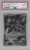 Mewtwo from the 2023 Pokemon SV set featuring a Ultra Premium Collection parallel graded by PSA and given an overall grade of 8.