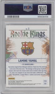 Lamine Yamal from the 2023-24 Panini Donruss set graded by PSA and given an overall grade of 10.