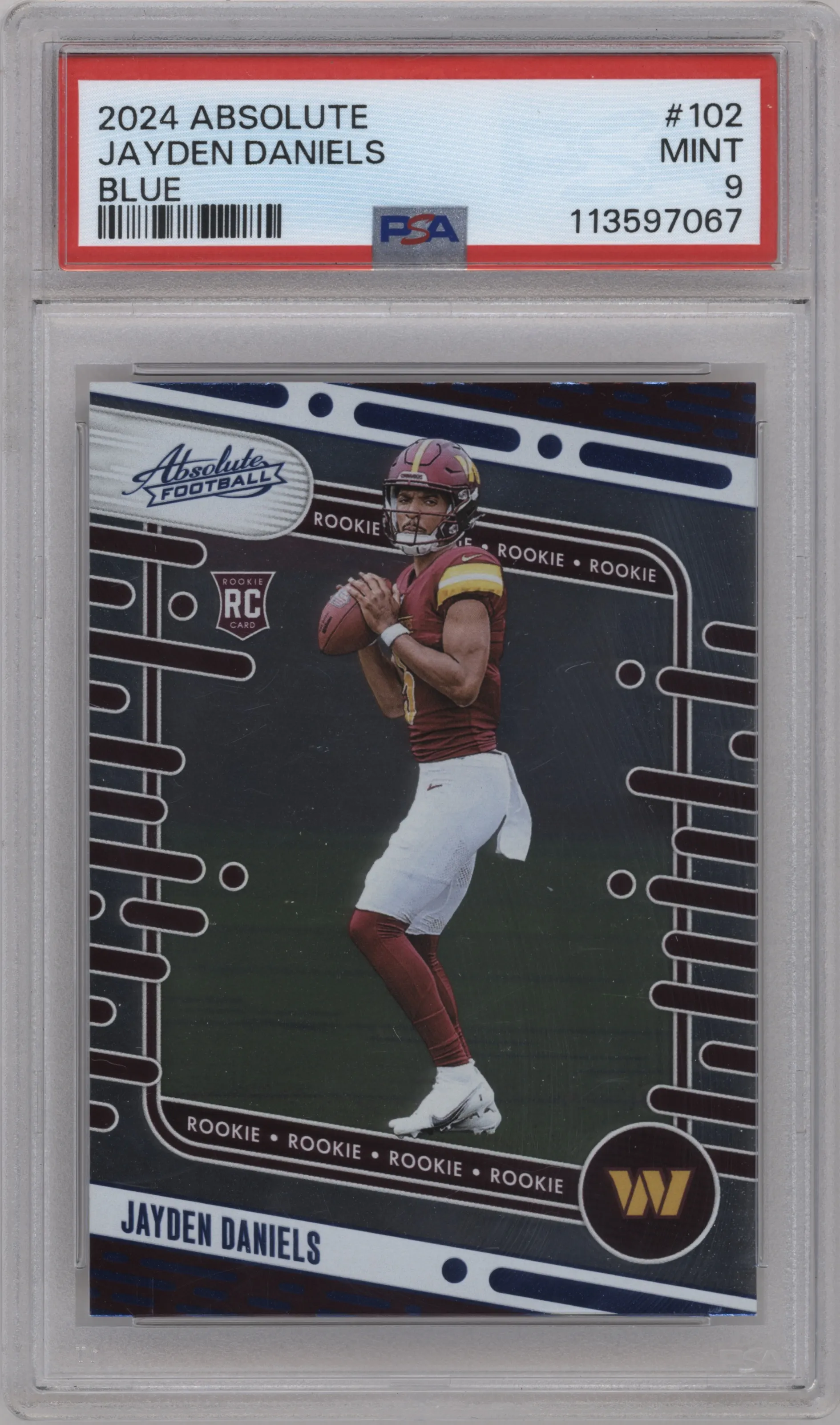 2024 Panini Absolute Jayden Daniels Blue PSA 9