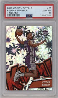 Keegan Murray from the 2022-23 Panini Crown Royale set graded by PSA and given an overall grade of 10.