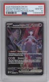 Team Rocket's Mewtwo ex from the 2025 Pokemon SV set graded by PSA and given an overall grade of 10.