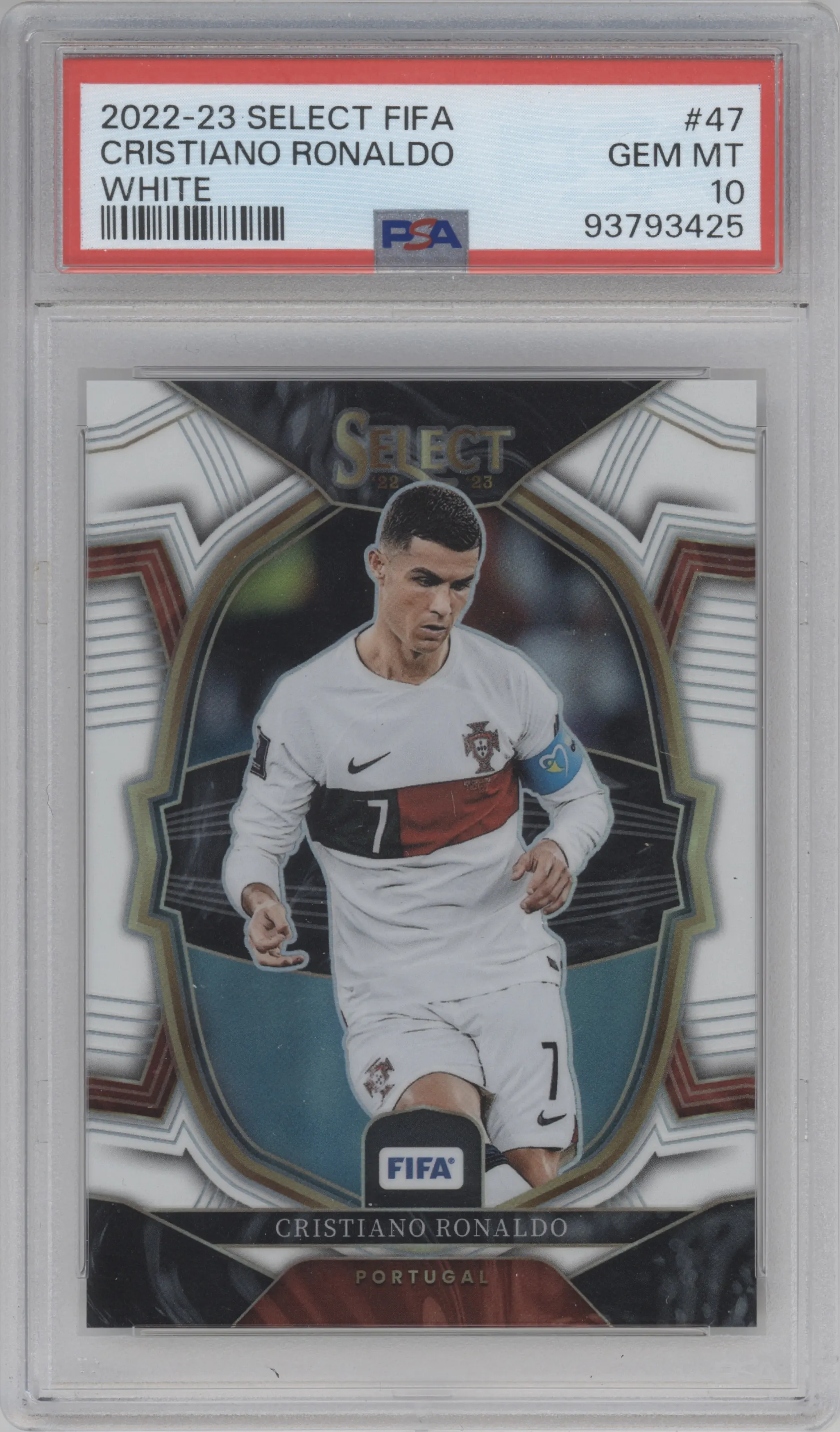 2022 Panini Select FIFA Cristiano Ronaldo White #47 PSA 10