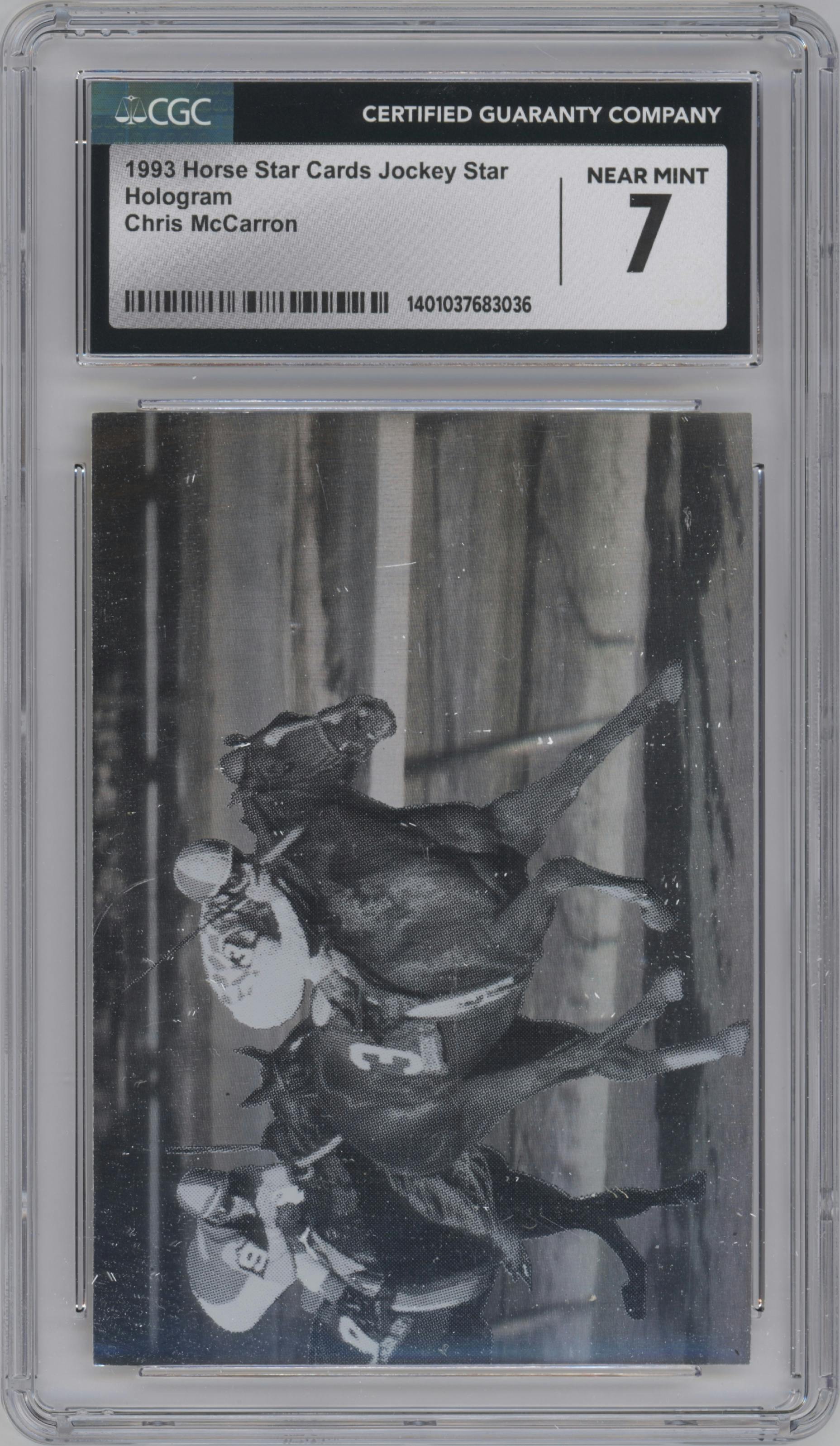 Chris McCarron from the 1993 Jockey Star set graded by CSG and given an overall grade of 7.