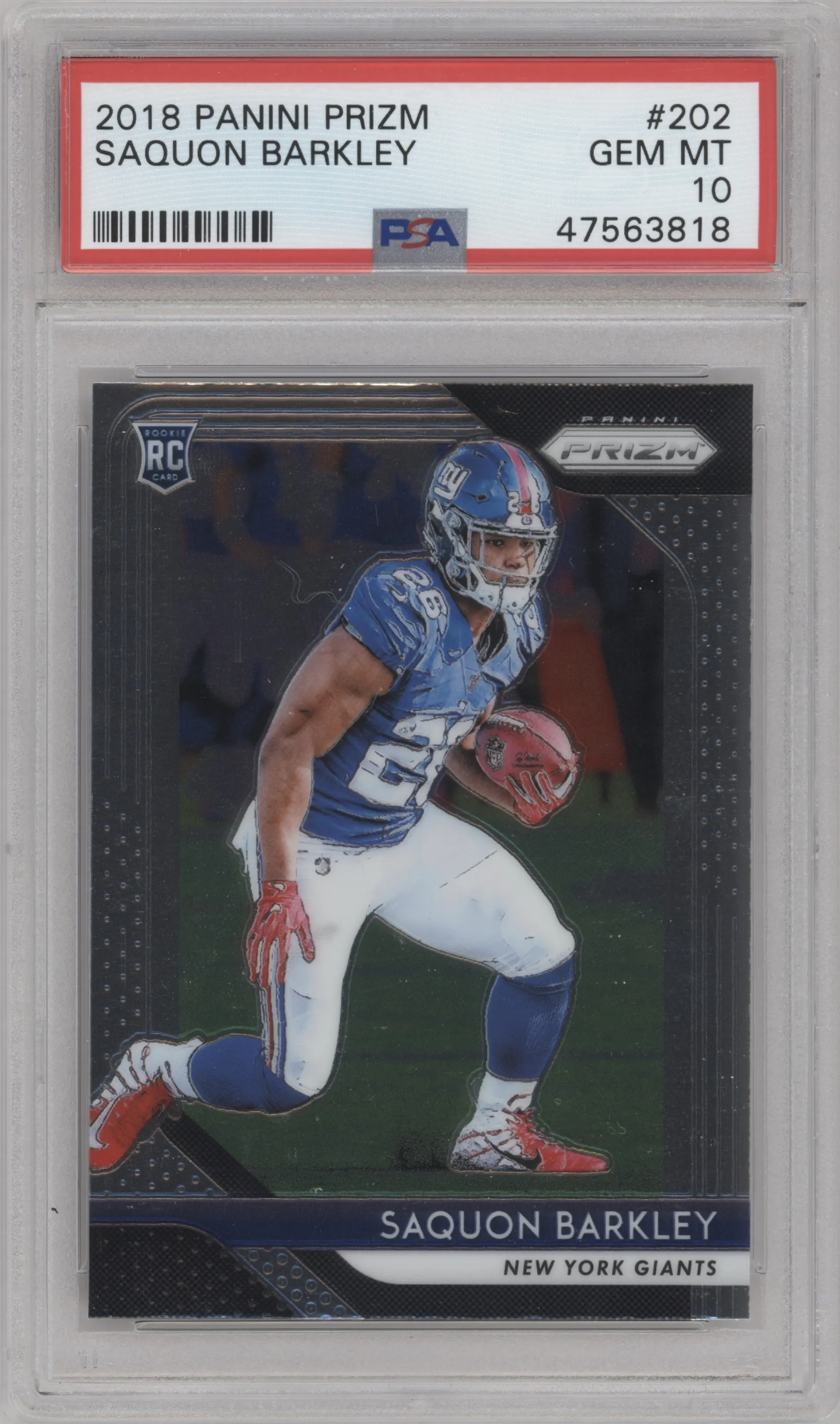 2018 Panini Prizm Saquon Barkley PSA 10