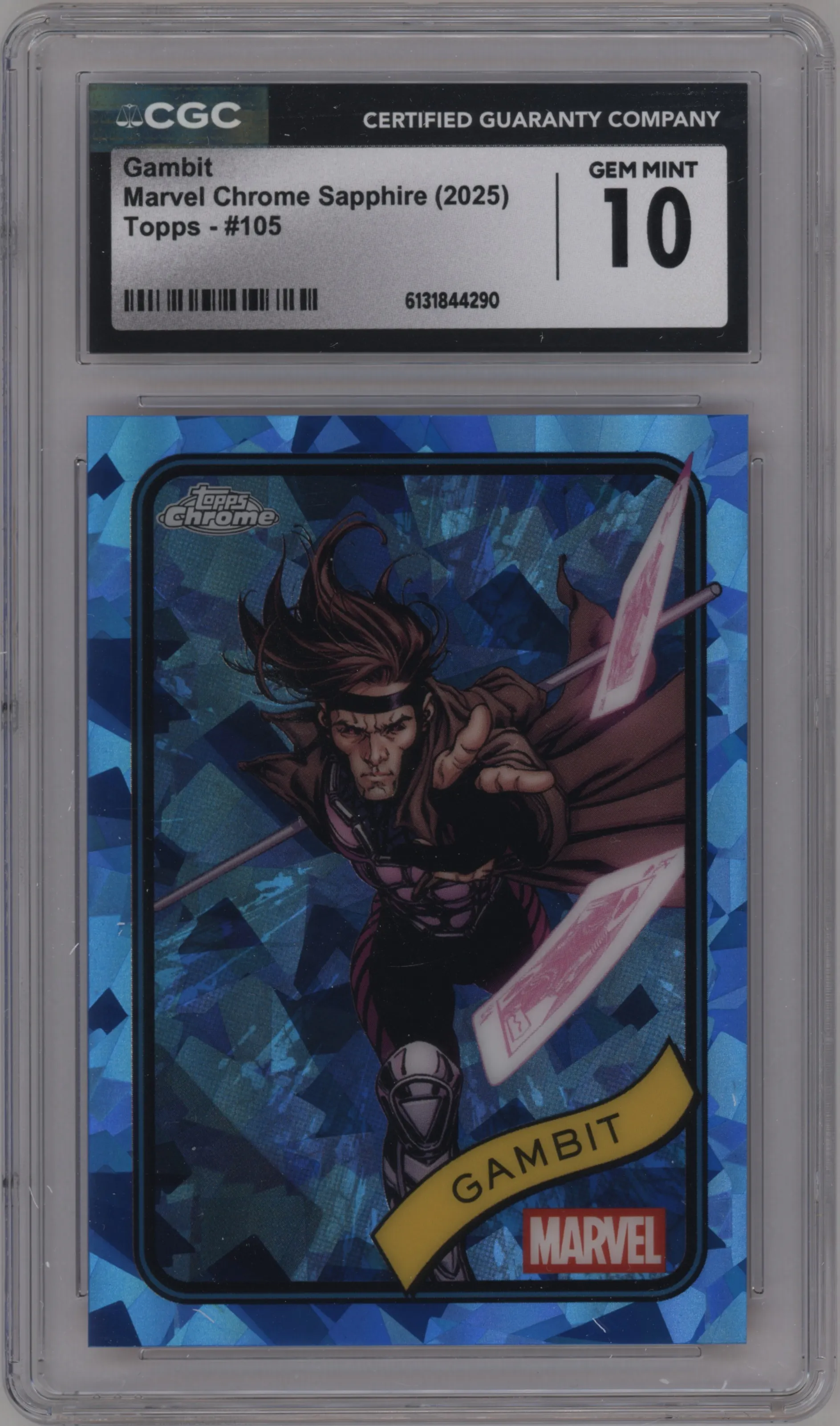 2025 Topps Chrome Sapphire Edition Marvel Gambit #105 CGC 10
