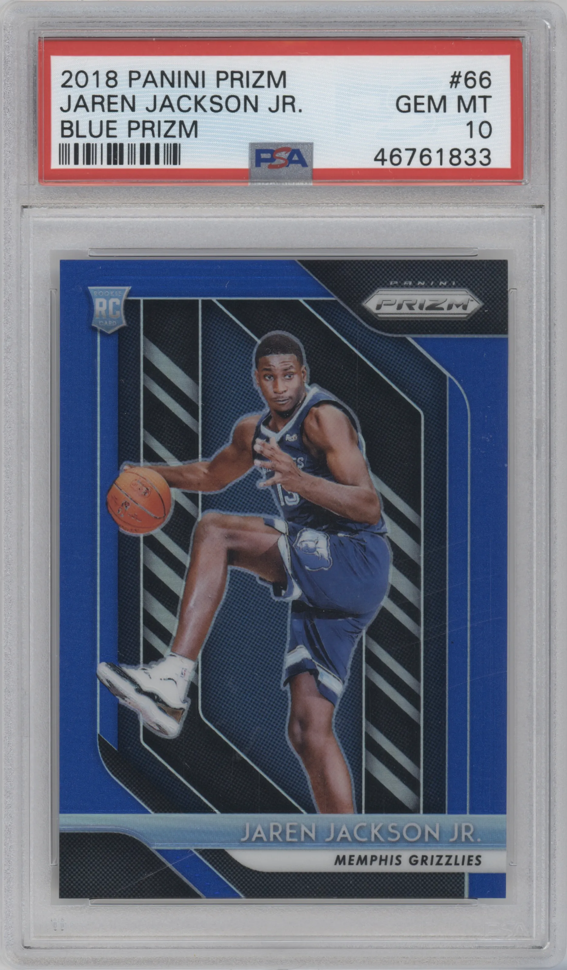 2018 Panini Prizm Jaren Jackson Jr. Blue Prizm PSA 10