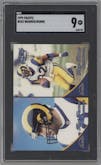 Kurt Warner/Tony Horne from the 1999 Pacific set graded by SGC and given an overall grade of 9.
