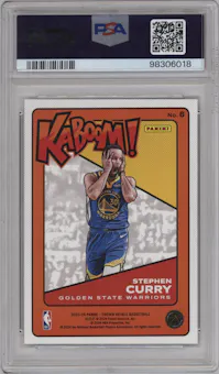 Stephen Curry from the 2023-24 Panini Crown Royale  set graded by PSA and given an overall grade of 8.