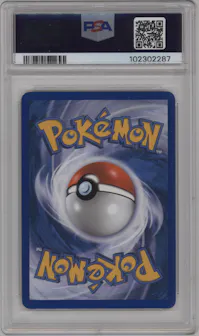 Groudon Gold Star from the 2005 Pokemon EX set graded by PSA and given an overall grade of 8.