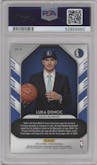 Luka Doncic from the 2018-19 Panini Prizm set graded by PSA and given an overall grade of 10.