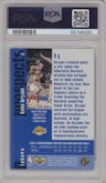 Kobe Bryant from the 1996-97 Upper Deck SP set graded by PSA and given an overall grade of 9.