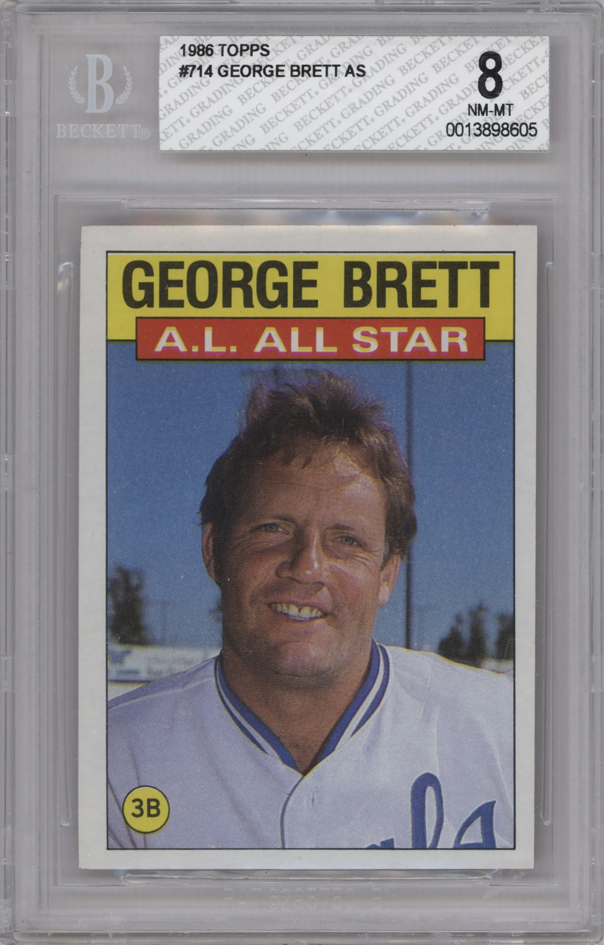 1986 Topps George Brett BGS 8