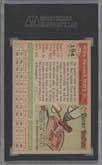 Willie Mays from the 1955 Topps set graded by SGC and given an overall grade of 5.