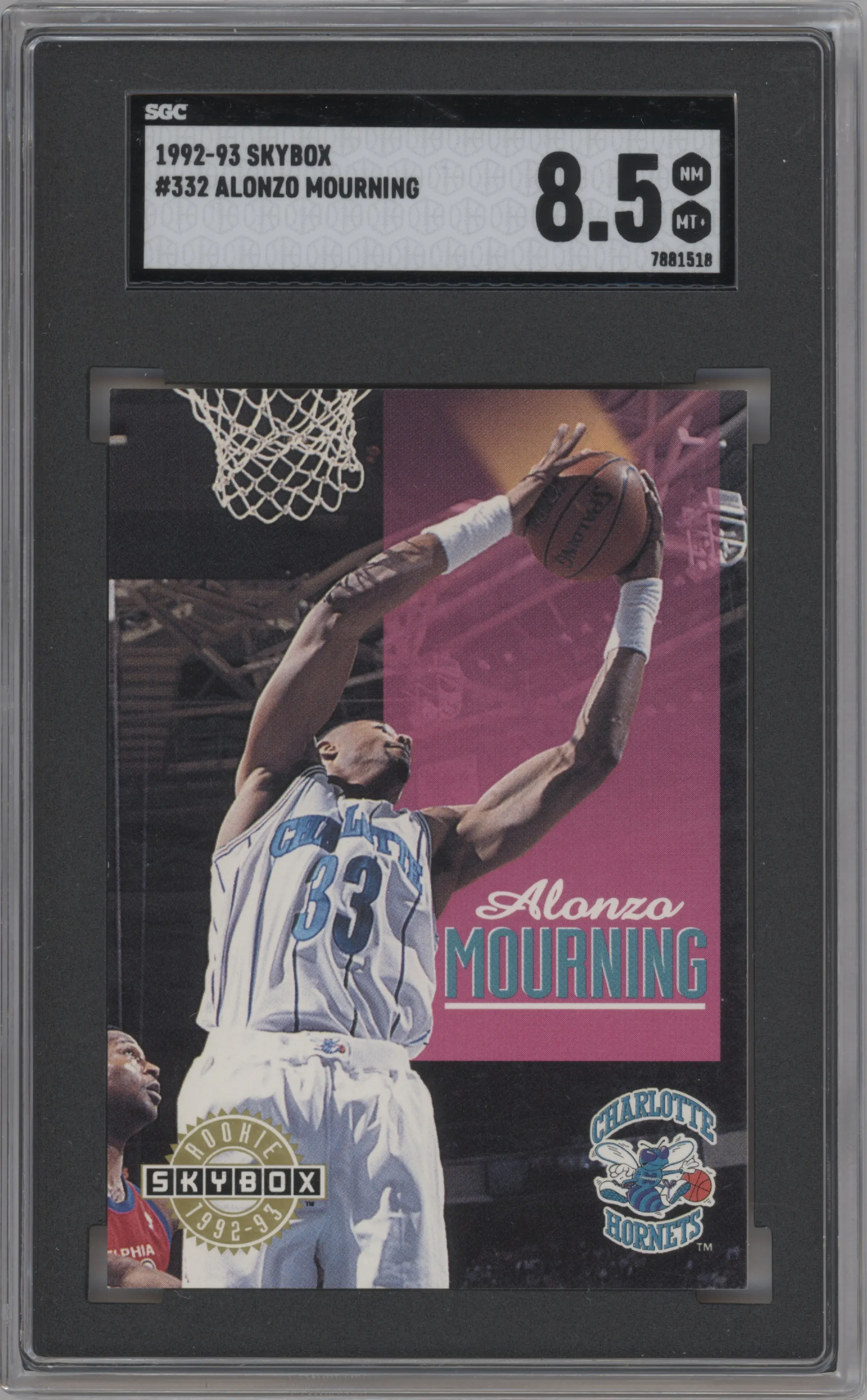1992 Skybox Alonzo Mourning SGC 8.5