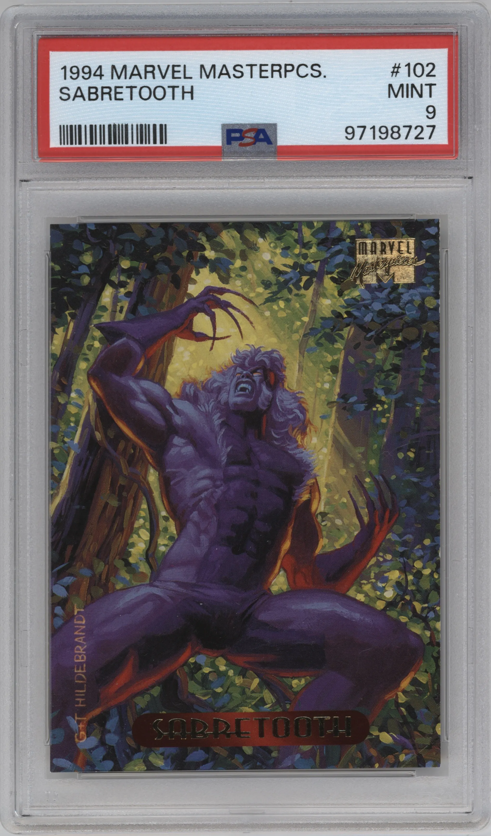 1994 Fleer Marvel Masterpieces Sabretooth PSA 9