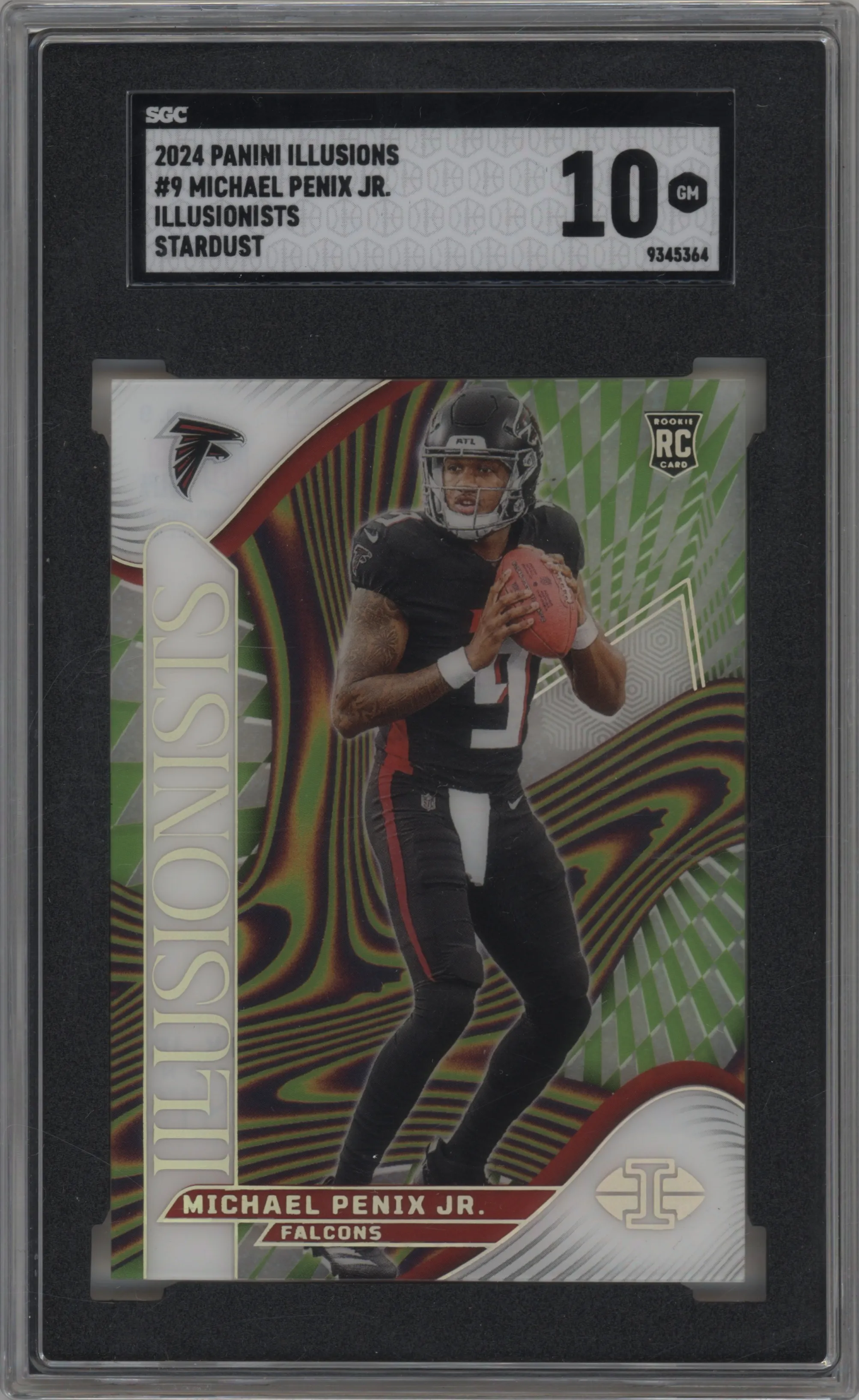 2024 Panini Illusions Illusionists Michael Penix Jr. Stardust #9 SGC 10