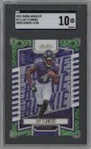 Zay Flowers from the 2023 Panini Absolute set featuring a Green Waves parallel graded by SGC and given an overall grade of 10.