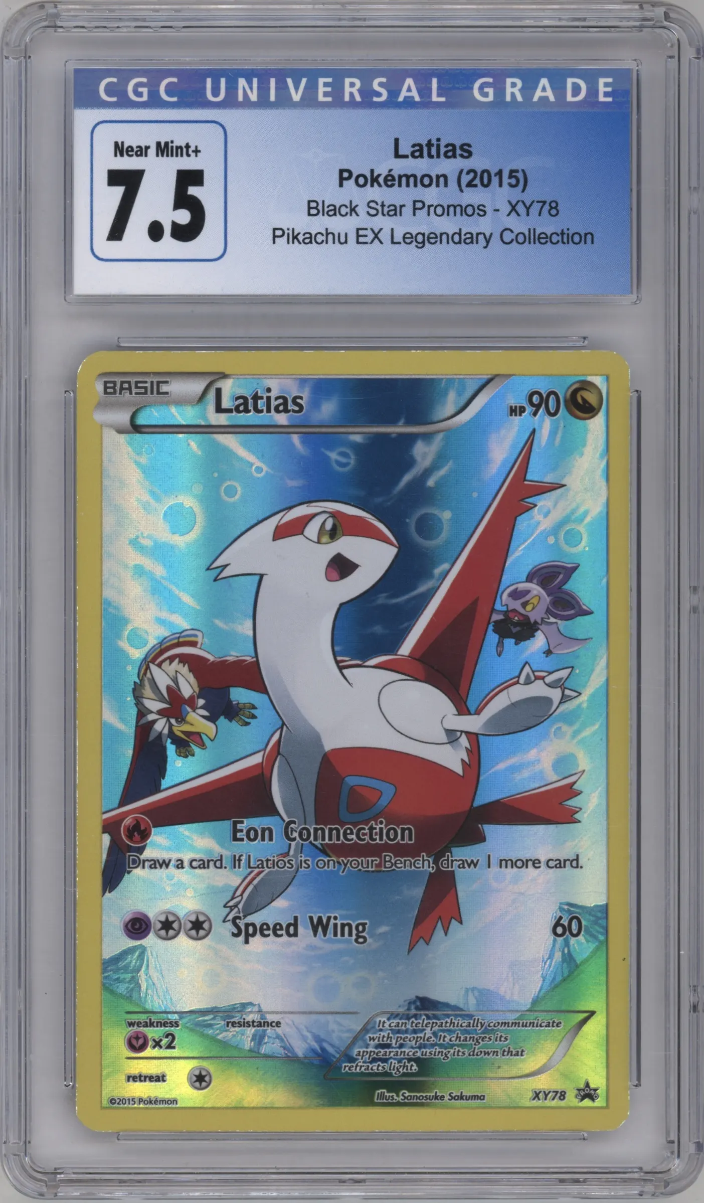 2015 Pokemon XY Latias Pikachu EX Legendary Collection CGC 7.5