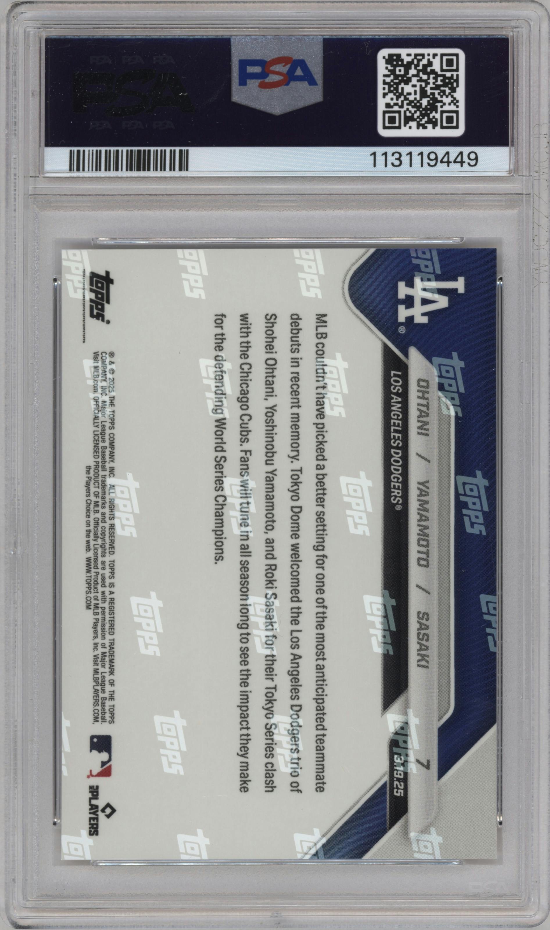 Shohei Ohtani/Yoshinobu Yamamoto/Roki Sasaki