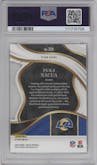 Puka Nacua from the 2023 Panini Select set featuring a Die-Cut Black/Red parallel graded by PSA and given an overall grade of 10.