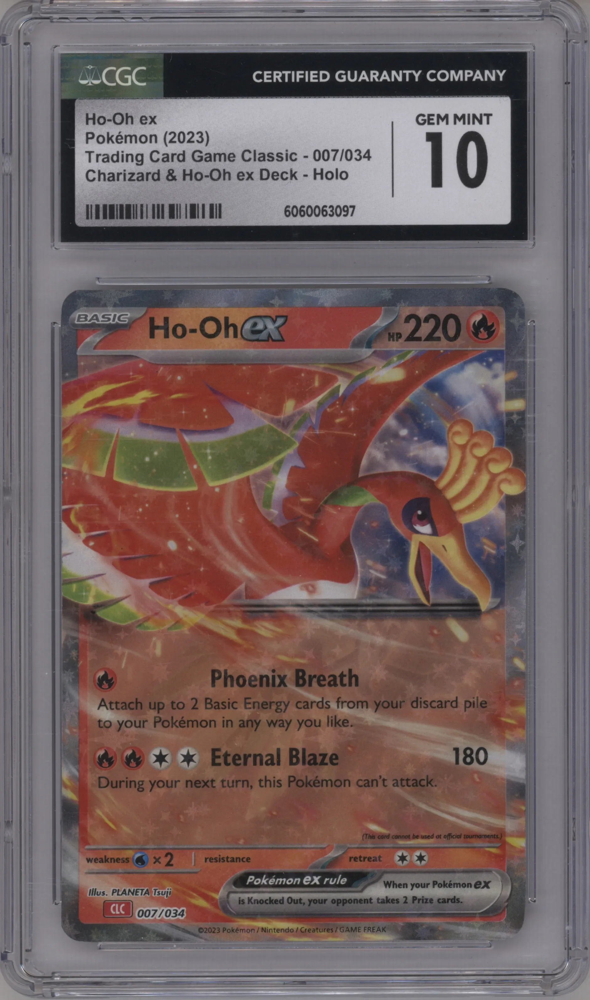 2023 Pokemon CLC Ho-Oh Ex CGC 10