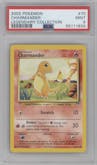 Charmander from the 2002 Pokemon  set graded by PSA and given an overall grade of 9.