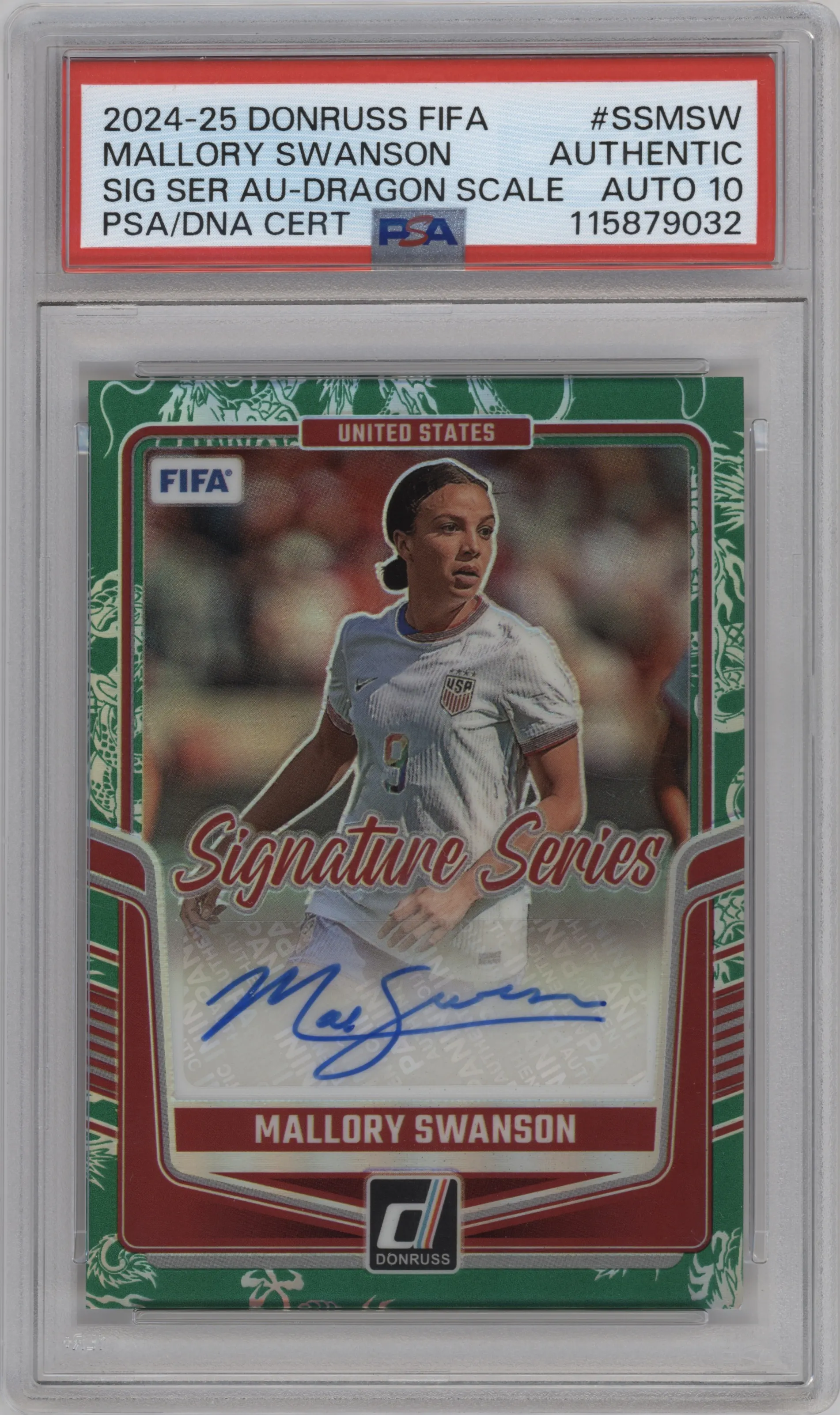 2024 Panini Donruss Sig.Series Mallory Swanson Dragon Scale PSA AUTHENTIC #SS-MSW PSA
