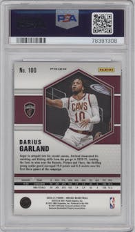 Darius Garland from the 2020-21 Panini Mosaic set featuring a Genesis  parallel graded by PSA and given an overall grade of 9.