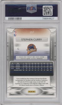 Stephen Curry from the 2009-10 Panini Prestige set graded by PSA and given an overall grade of 10.