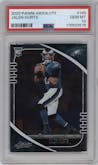Jalen Hurts from the 2020 Panini Absolute set graded by PSA and given an overall grade of 10.