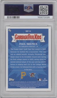 Parroted Paul from the 2024 Bowman Chrome Mega Box set featuring a Orange Refractor parallel graded by PSA and given an overall grade of 10.