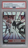 Joe Burrow/Ken Anderson from the 2021 Panini Illusions set featuring a Division parallel graded by PSA and given an overall grade of 9.