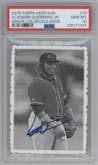 Vladimir Guerrero Jr. from the 2018 Topps Heritage Minor League set graded by PSA and given an overall grade of 10.