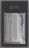 Bo Bichette from the 2020 Topps Chrome set graded by SGC and given an overall grade of 10.