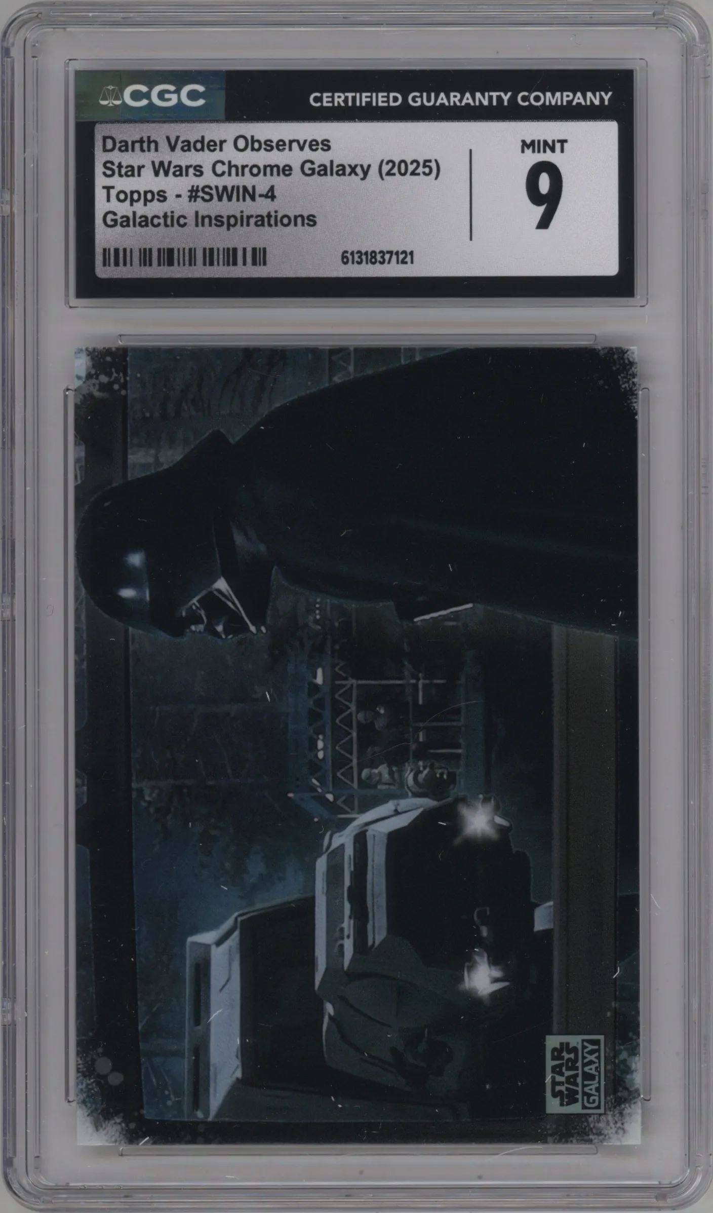 2025 Topps Chrome Star Wars Galaxy Galactic Inspirations Darth Vader Observes CGC 9