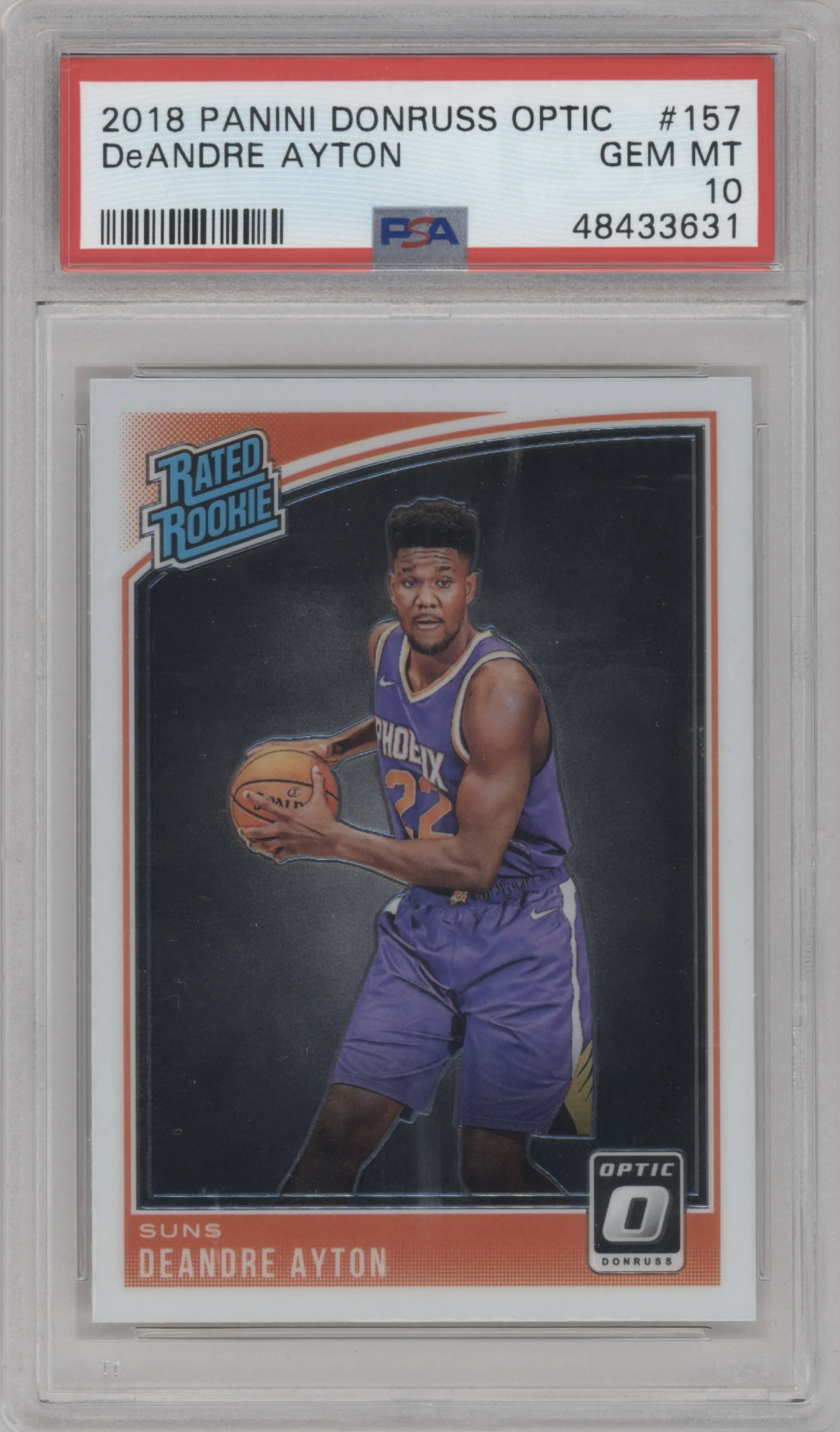 2018 Panini Donruss Optic Rated Rookie Deandre Ayton PSA 10