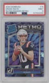 Drake Maye from the 2024 Donruss set graded by PSA and given an overall grade of 9.