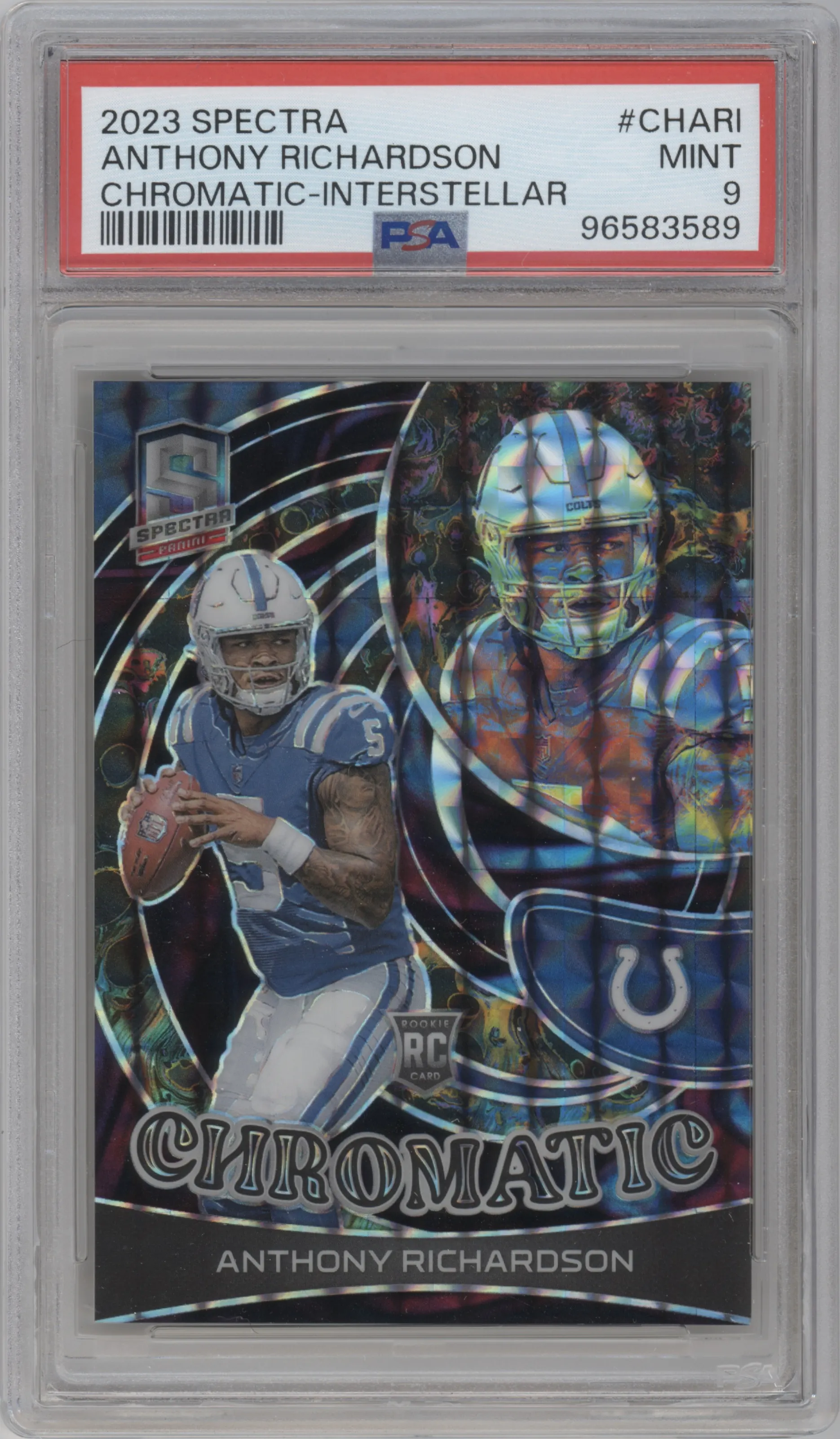 2023 Panini Spectra Chromatic Anthony Richardson Interstellar PSA 9
