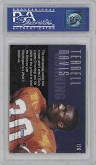 Terrell Davis from the 1995 Playoff Contenders set graded by PSA and given an overall grade of 10.