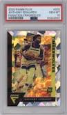 Anthony Edwards from the 2020-21 Panini Flux set featuring a Fanatics Cracked Ice parallel graded by PSA and given an overall grade of 10.