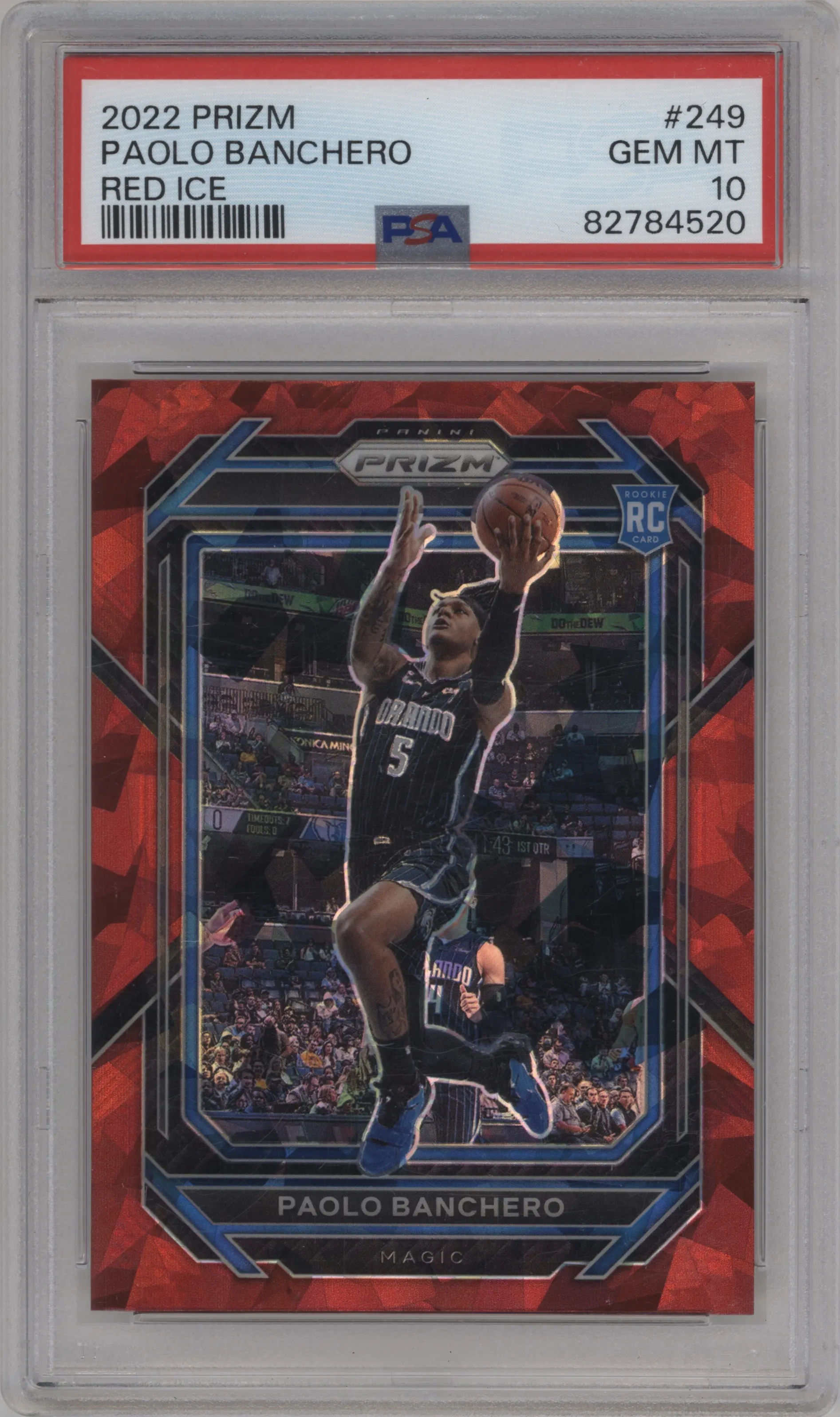 2022 Panini Prizm Paolo Banchero Red Ice PSA 10