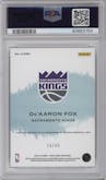 De'Aaron Fox from the 2022-23 Panini Court Kings set featuring a Ruby  parallel graded by PSA and given an overall grade of 10.