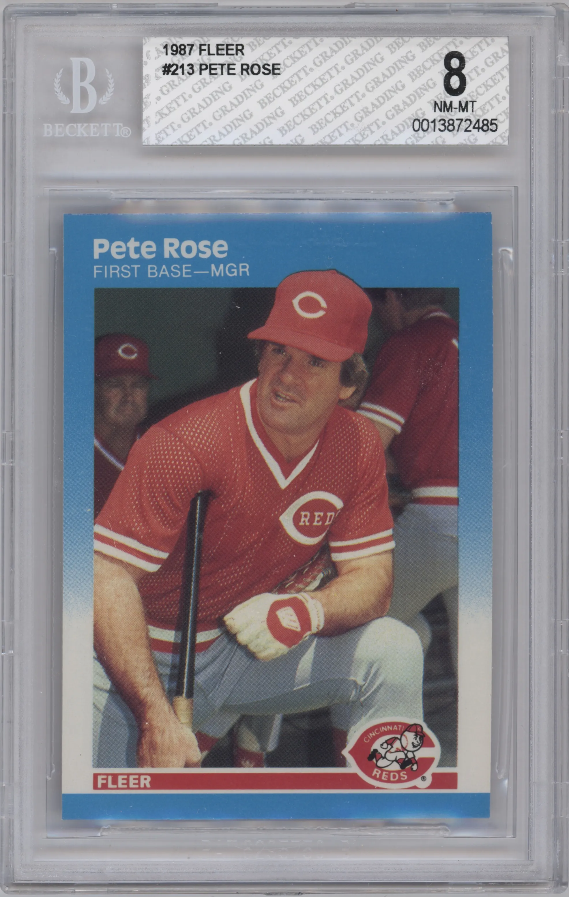 1987 Fleer Pete Rose BGS 8