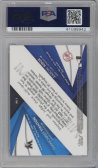 Giancarlo Stanton/Aaron Judge from the 2017 Bowman's Best set graded by PSA and given an overall grade of 10.