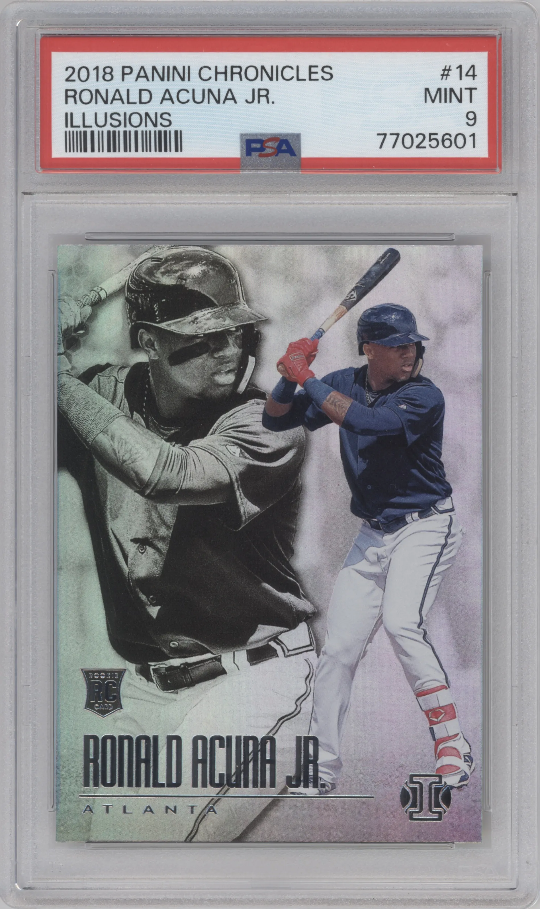 2018 Panini Chronicles Illusions Ronald Acuna Jr. PSA 9