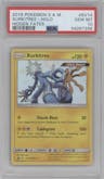 Xurkitree from the 2019 Pokemon S&M  set graded by PSA and given an overall grade of 10.