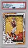 Jayden Daniels from the 2024 Donruss set graded by PSA and given an overall grade of 10.