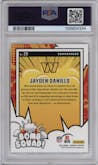 Jayden Daniels from the 2024 Donruss set graded by PSA and given an overall grade of 10.