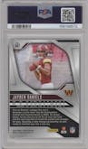 Jayden Daniels from the 2024 Panini Prizm set graded by PSA and given an overall grade of 10.